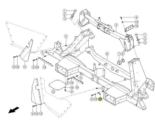Планка захисна до жаток CLAAS ОРБІС 000499677.0, 499677.0,4996770,499677